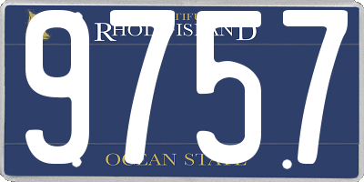 RI license plate 9757