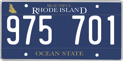 RI license plate 975701