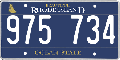 RI license plate 975734