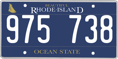 RI license plate 975738