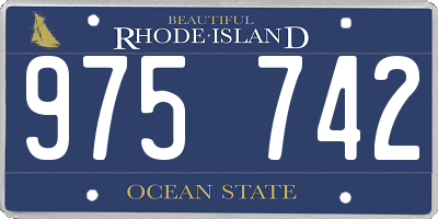 RI license plate 975742