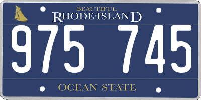 RI license plate 975745