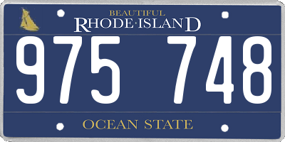 RI license plate 975748
