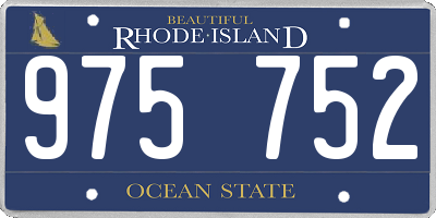 RI license plate 975752