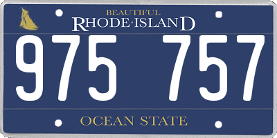 RI license plate 975757