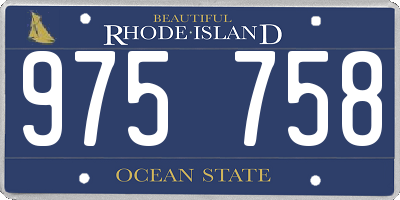 RI license plate 975758
