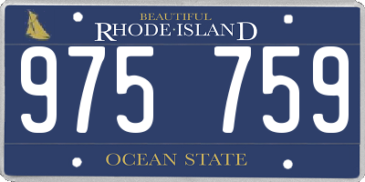 RI license plate 975759