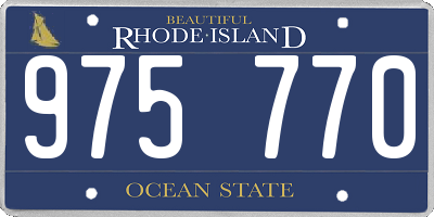 RI license plate 975770