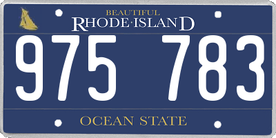 RI license plate 975783