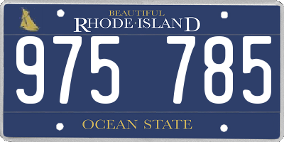 RI license plate 975785