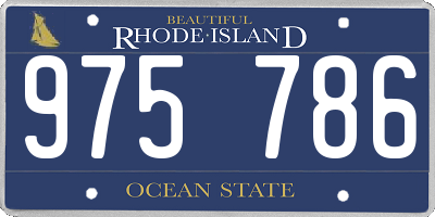 RI license plate 975786
