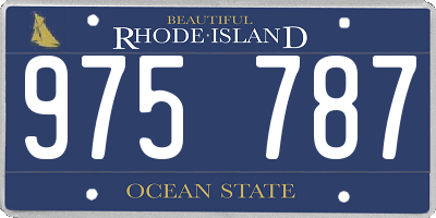 RI license plate 975787