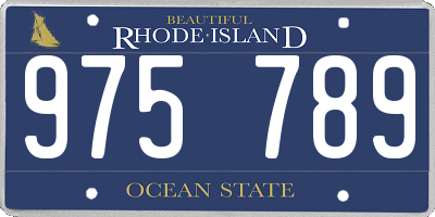 RI license plate 975789
