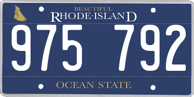 RI license plate 975792