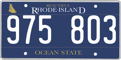 RI license plate 975803
