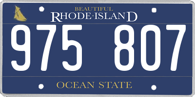 RI license plate 975807