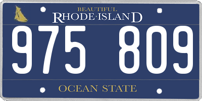 RI license plate 975809