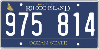 RI license plate 975814