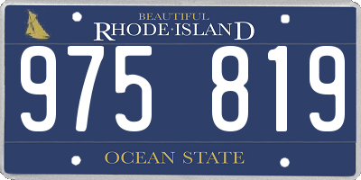 RI license plate 975819