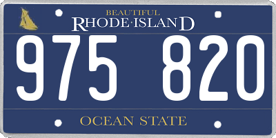 RI license plate 975820