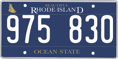 RI license plate 975830