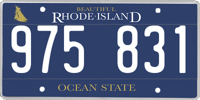 RI license plate 975831