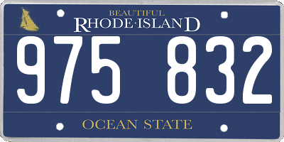 RI license plate 975832