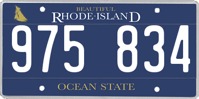 RI license plate 975834