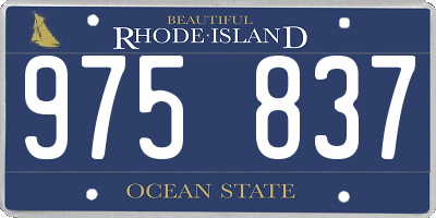 RI license plate 975837