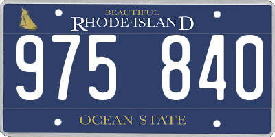 RI license plate 975840