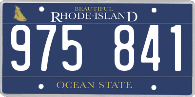 RI license plate 975841