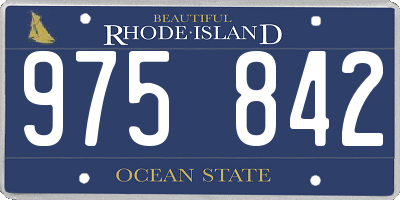 RI license plate 975842