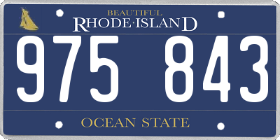 RI license plate 975843