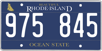 RI license plate 975845