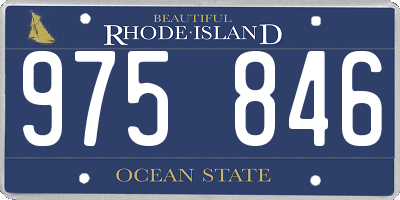 RI license plate 975846