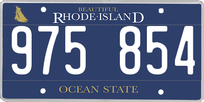 RI license plate 975854