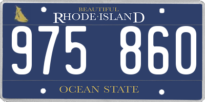 RI license plate 975860