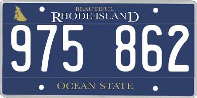 RI license plate 975862