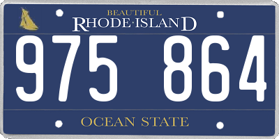 RI license plate 975864