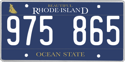 RI license plate 975865