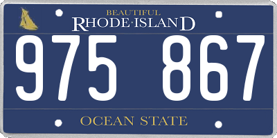 RI license plate 975867