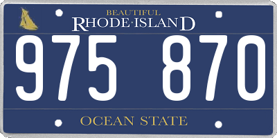 RI license plate 975870
