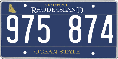 RI license plate 975874