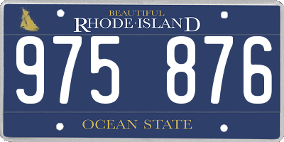 RI license plate 975876