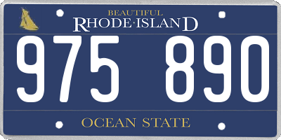 RI license plate 975890