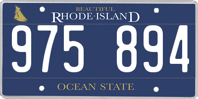 RI license plate 975894