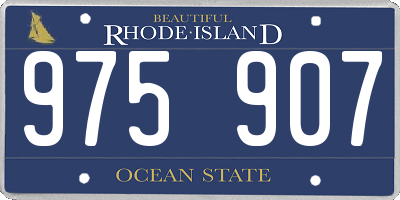 RI license plate 975907