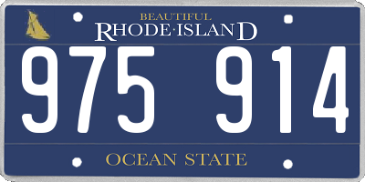RI license plate 975914
