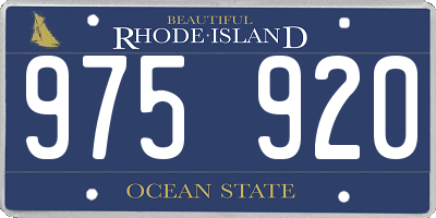 RI license plate 975920