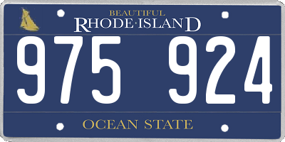 RI license plate 975924